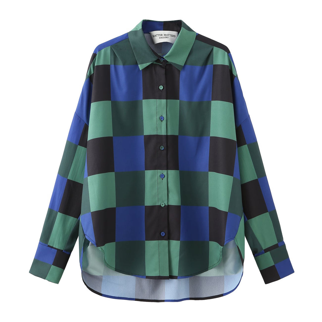 Decka / Checkered Loose Fit Capri Shirt • Green