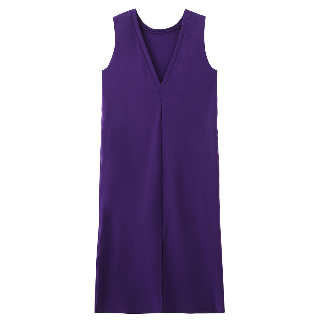 Stairs / V-back T-shirt Dress • Purple