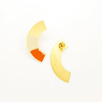 Disc Earrings • Orange