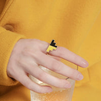 Pixel Ring • Yellow & Black