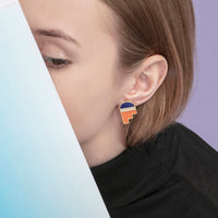 Arch Earrings • Orange