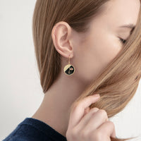 Mini Eclipse Earrings • Black