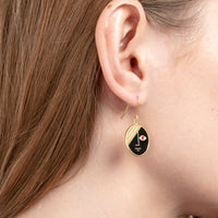Mini Eclipse Earrings • Black