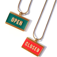 Open & Closed / Reversible Necklace • Red