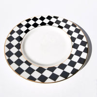 Ceramic Checkered Cup & Saucer