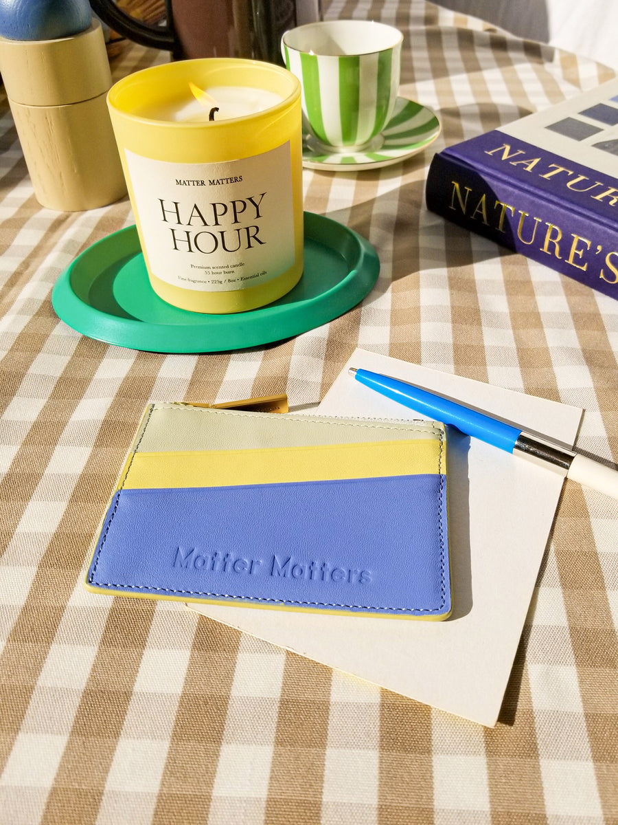 'Unlimited Funds' Zipped Card Holder • Yellow