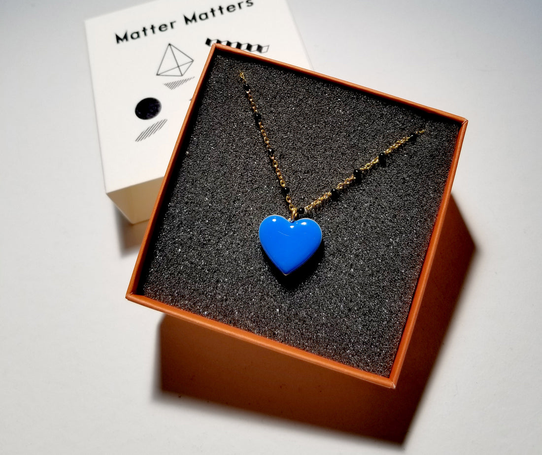 Follow Your Heart Necklace • Cobalt & Stone