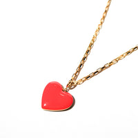 Set Your Heart Pendant • Red & Navy