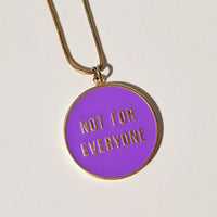 Not for Everyone / Reversible Necklace • Purple & Green