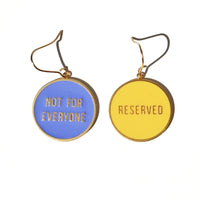 Not for Everyone / Earrings • Light Blue & Yellow