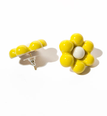 Andres Gallardo / Flower Balloon Earrings Yellow