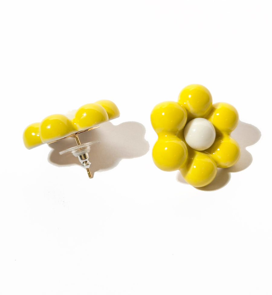 Andres Gallardo / Flower Balloon Earrings Yellow