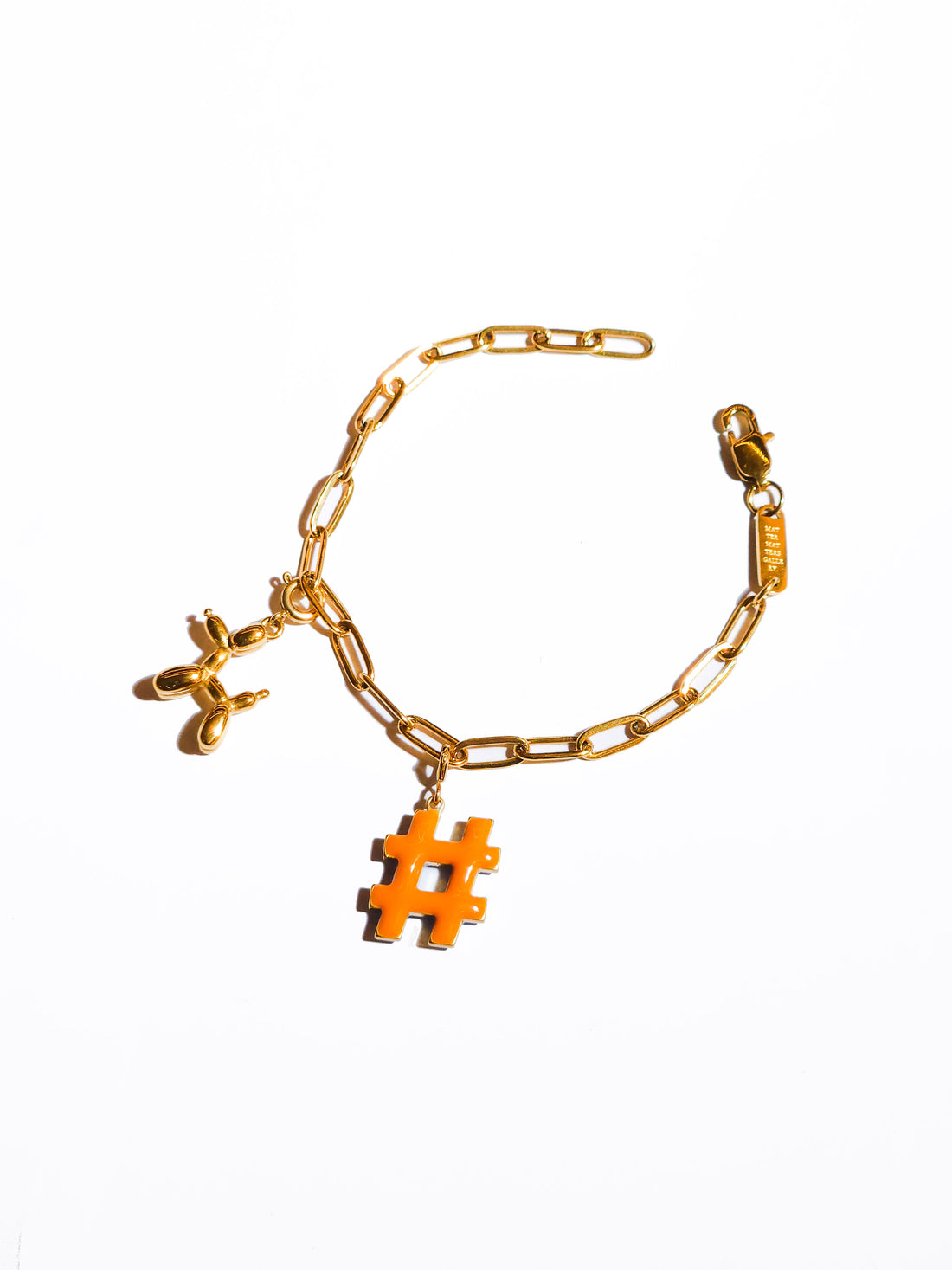Hashtag Pendant • Forget-Me-Not & Orange