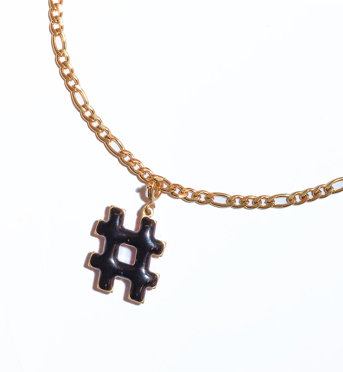 Hashtag Pendant • Black & Maroon