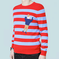 Hi Johnny / Wool Cashmere-Blend Sweater • Red