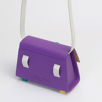 Mini Trapezoid Belt & Shoulder Bag • Purple