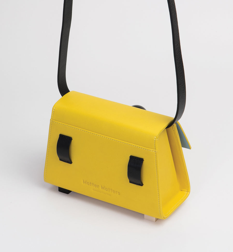 Mini Trapezoid Belt & Shoulder Bag • Yellow