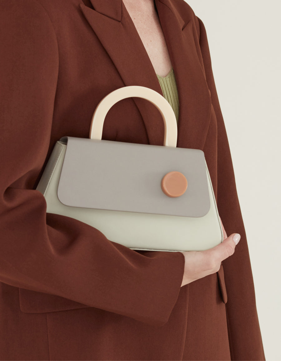 Alice Flap Bag with Strap • Grey