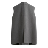 'So,' / Embroidered Two-Tone Suit Vest • Grey Twill