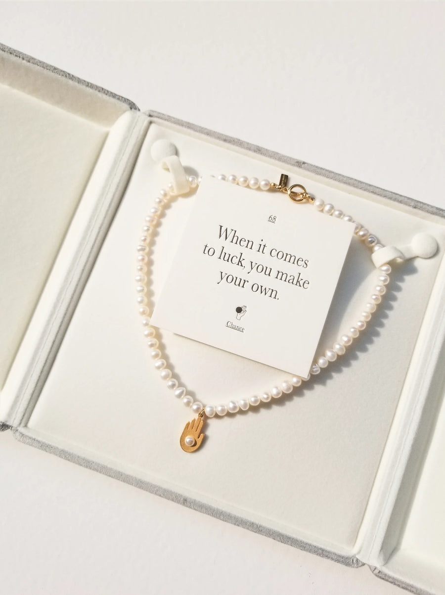 Chance Pearl Necklace •  Gold / Pearl