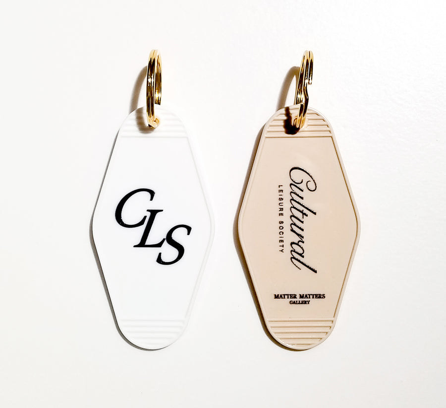 Cultural Leisure Society Keyring • White / Beige