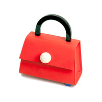 Diva Satchel Bag with Strap • Bright Red