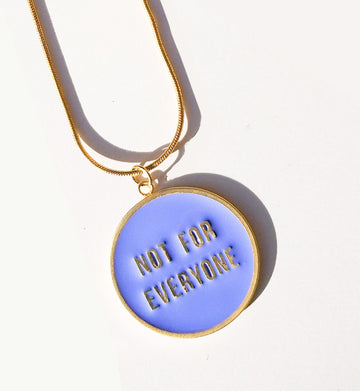 Not for Everyone / Reversible Necklace • Light Blue & Yellow