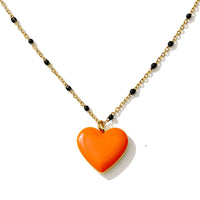 Follow Your Heart Necklace • Orange & Yellow