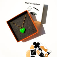 Follow Your Heart Necklace • Green & Black