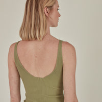 For All Hours / Ribbed Knit Tank Top • Mint