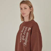 Be Amusing / Oversized Sweatshirt • Dark Brown