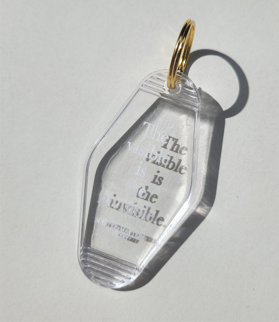 MMG Keyring • Transparent • The visible is the invisible.