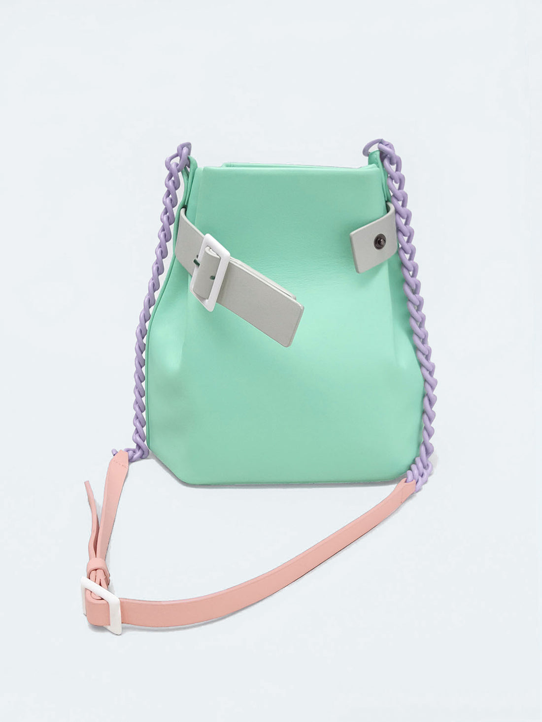 Mini Bucket Chained Bag • Mint