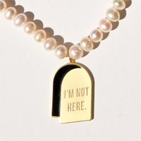 I'm Not Here / Pearl Necklace • Light Blue & Yellow