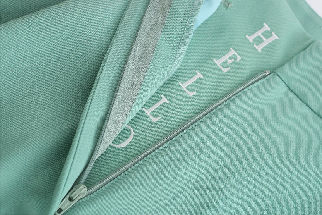 'HELLO' / Wide-leg Boyfriend Pants • Mint