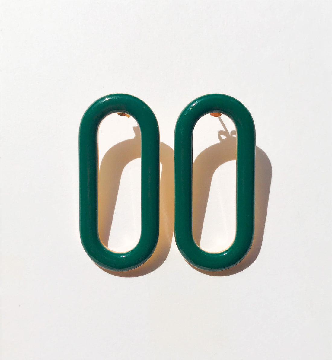 Oval Earrings • Green