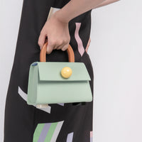 Diva Satchel Bag with Strap • Light Mint