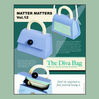 Diva Satchel Bag with Strap • Forget-Me-Not