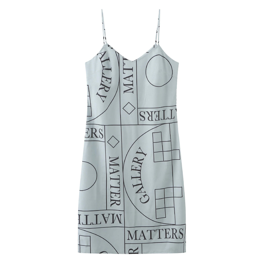 'Not' / Pattern Tank Dress • Grey