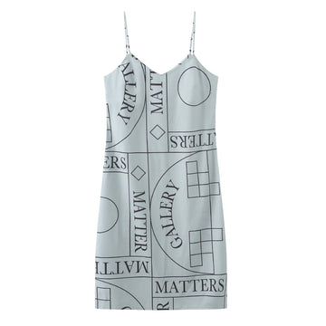 'Not' / Pattern Tank Dress • Grey