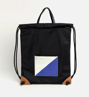 The Square / Drawstring Backpack • Black