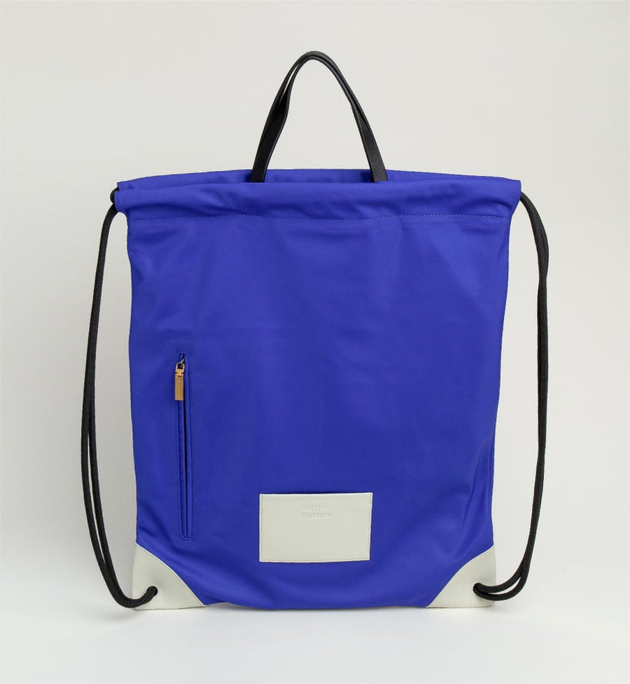 The Square / Drawstring Backpack • Blue
