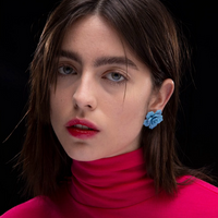 Andres Gallardo / Rose Earrings Blue