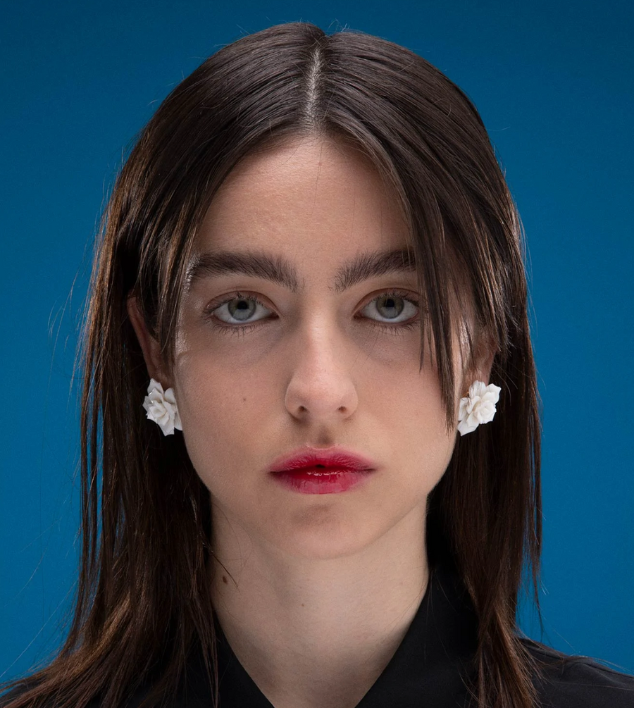 Andres Gallardo / Rose Earrings White