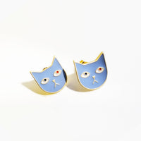 Kitty Tom Earrings • Light Blue