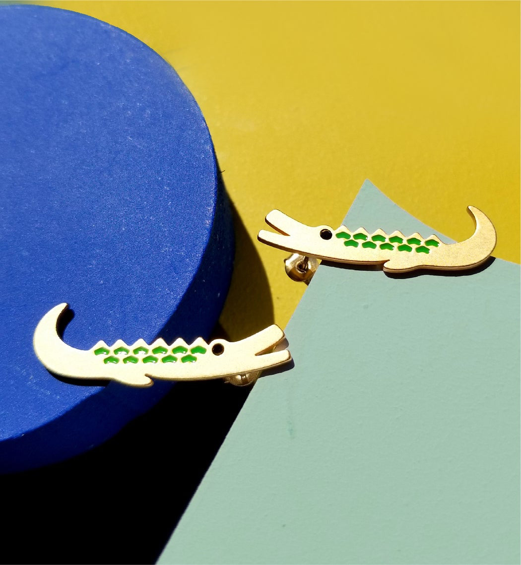 Crocodile Brothers Earrings