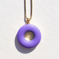 Donut Necklace • Spring Lilac & Royal Blue