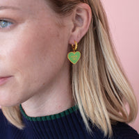 Fuck Yes Earring • Bright Green / Reversible