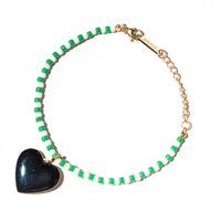 Heart to Heart / Bracelet • Green & Black