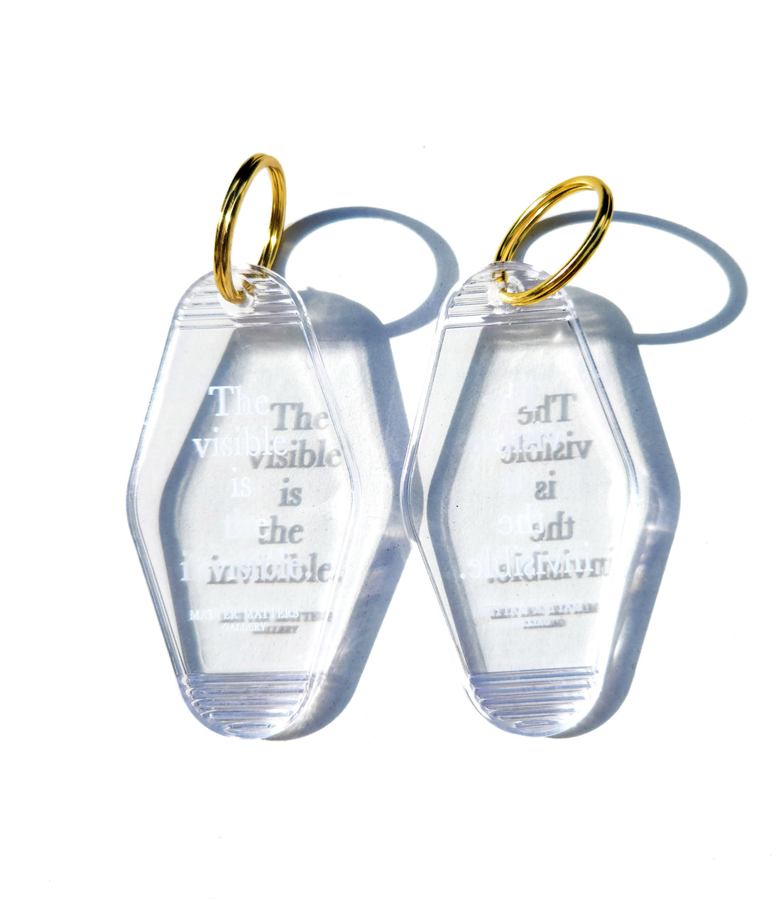 MMG Keyring • Transparent • The visible is the invisible. – Matter Matters